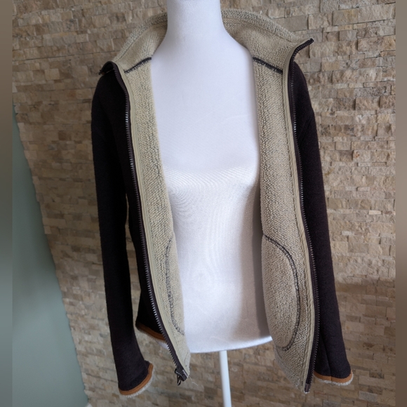 Vintage Woolrich Full Zip Fleece Sherpa Lined Jacket Sz M Granola Cabincore Eco - Picture 6 of 13